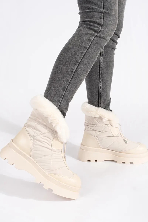 beige Bottes de neige pour femmes z...
