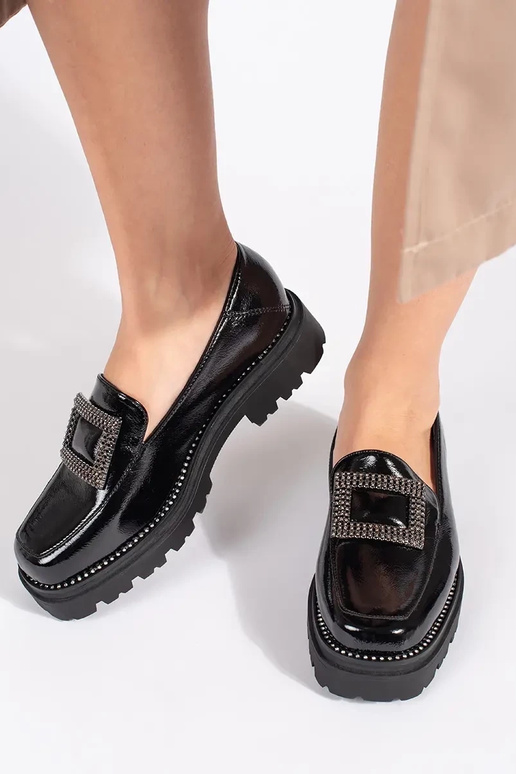 Mocassins couleur noire femmes avec...