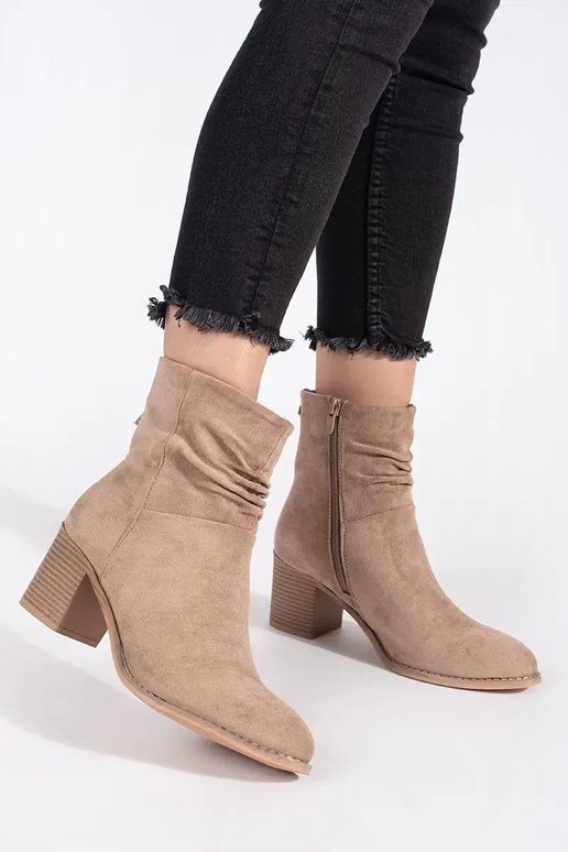 beige en daim Chaussures de femme...