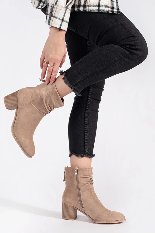 beige en daim Chaussures de femme...