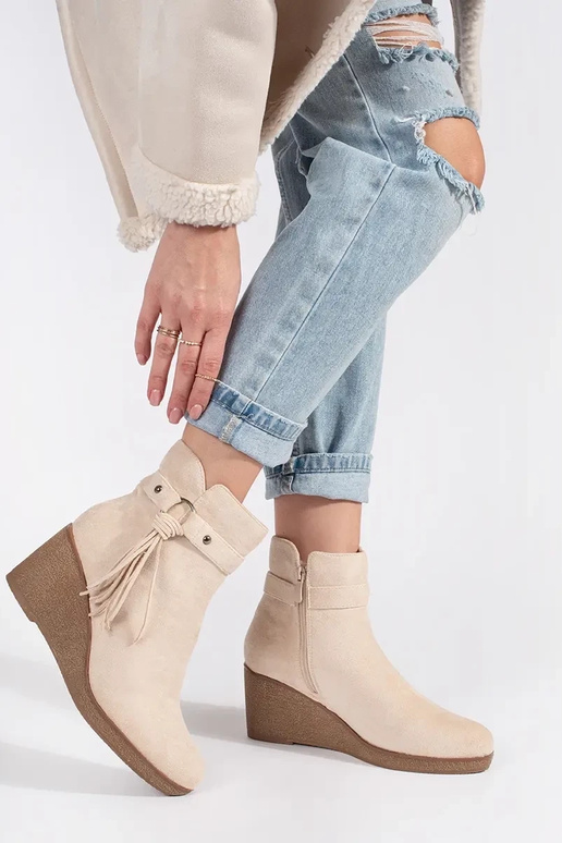 en daim brillantbeige Chaussures de...