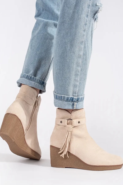 en daim brillantbeige Chaussures de...