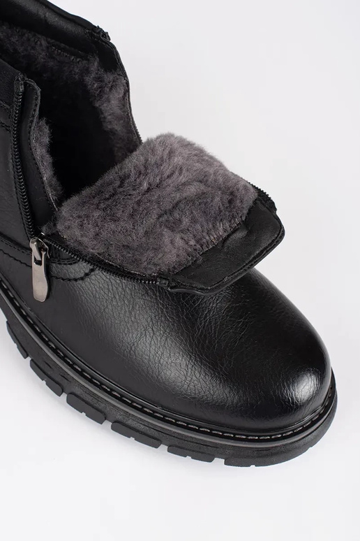 couleur noire hiver chaussures Hommes...