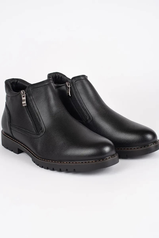 couleur noire hiver chaussures Hommes...