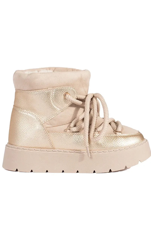 couleur ivoire lacé Bottes de neige... couleur ivoire lacé Bottes de neige...