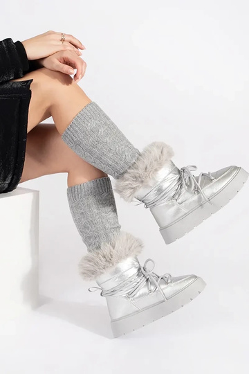 couleur argent Bottes de... 2