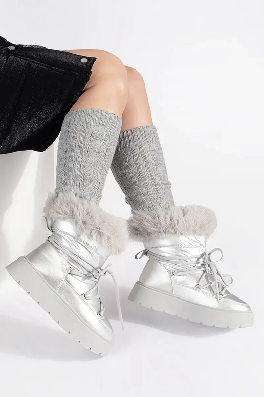 couleur argent Bottes de neige pour... couleur argent Bottes de neige pour...