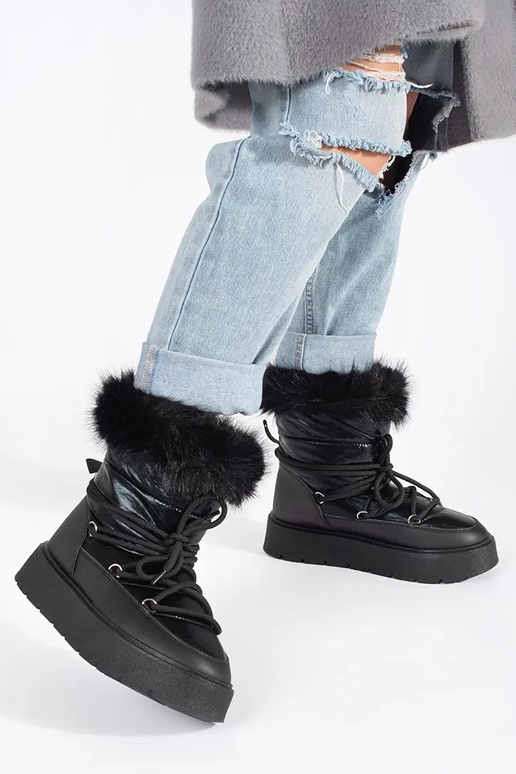 couleur noire Bottes de neige pour... couleur noire Bottes de neige pour...