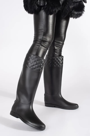 couleur noire mat bottes en... 2