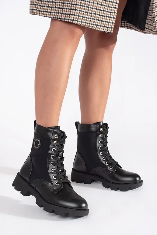Bottines pour femmes noires avec...