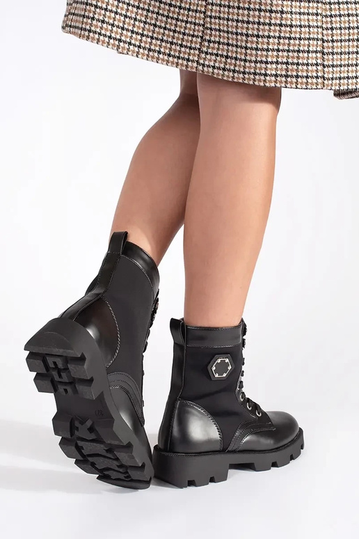 Bottines pour femmes noires avec...
