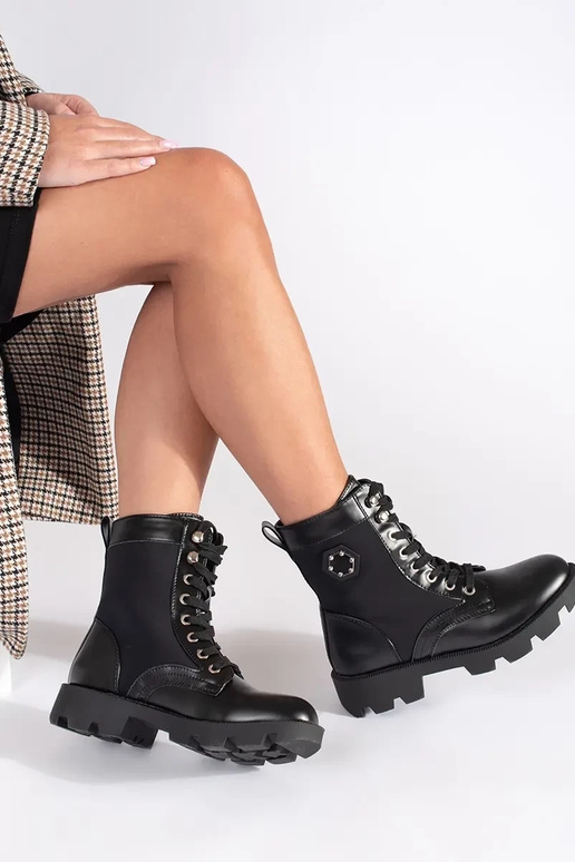 Bottines pour femmes noires avec...