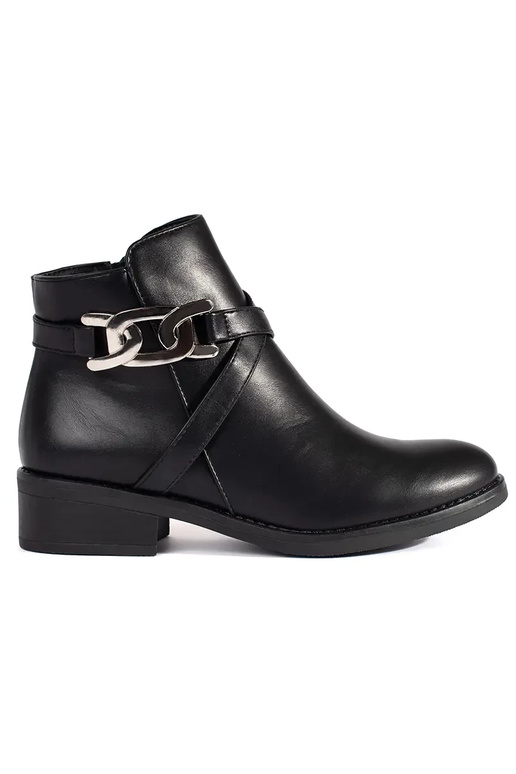 Bottines Chelsea plates noires avec...