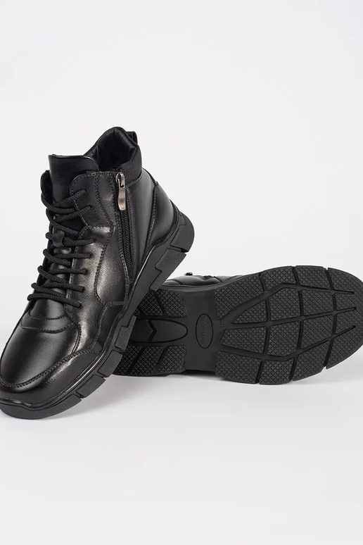 Bottes hautes pour hommes en cuir...