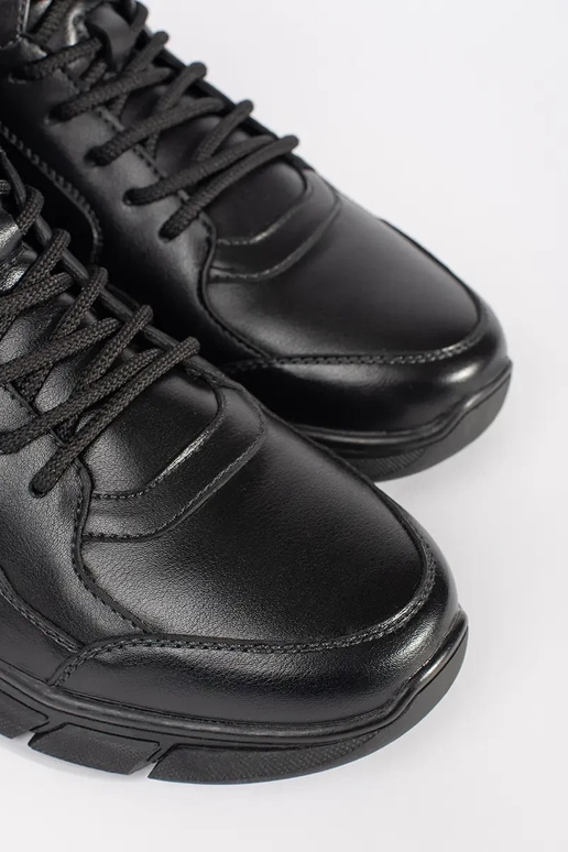 Bottes hautes pour hommes en cuir...