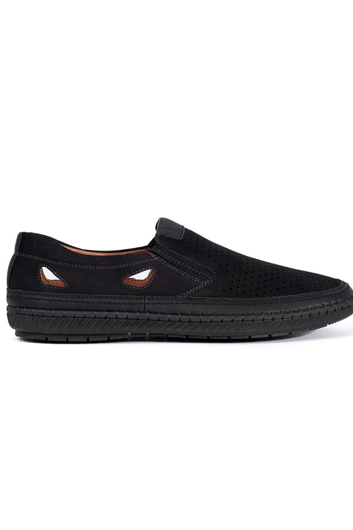 Mocassins noirs pour hommes avec des...