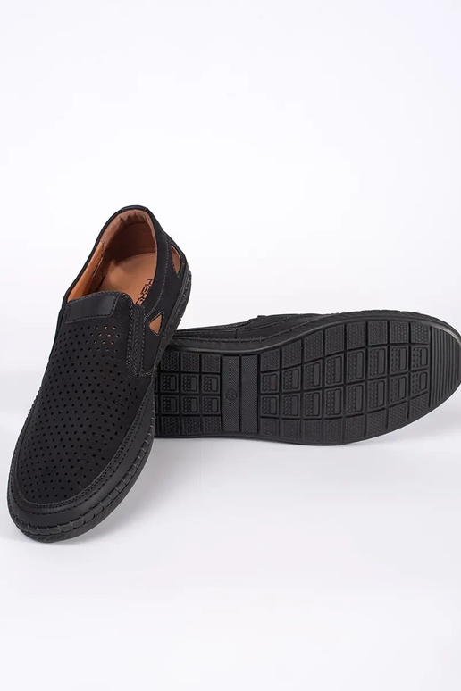Mocassins noirs pour hommes avec des...