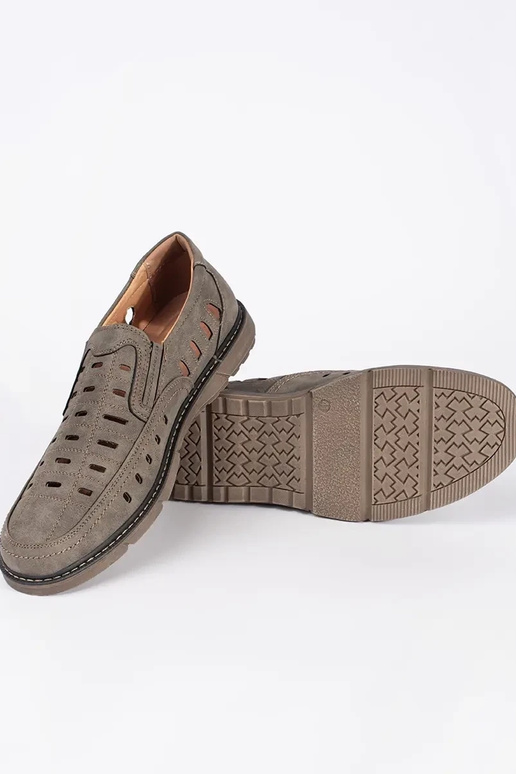 Mocassins ajourés marron pour hommes