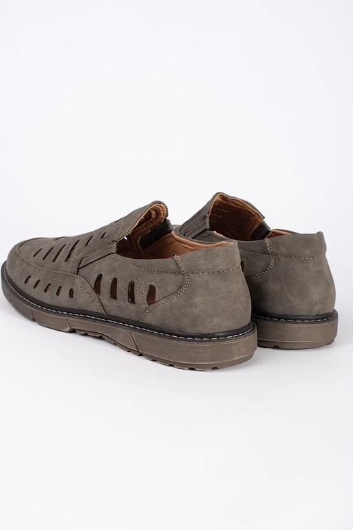 Mocassins ajourés marron pour hommes