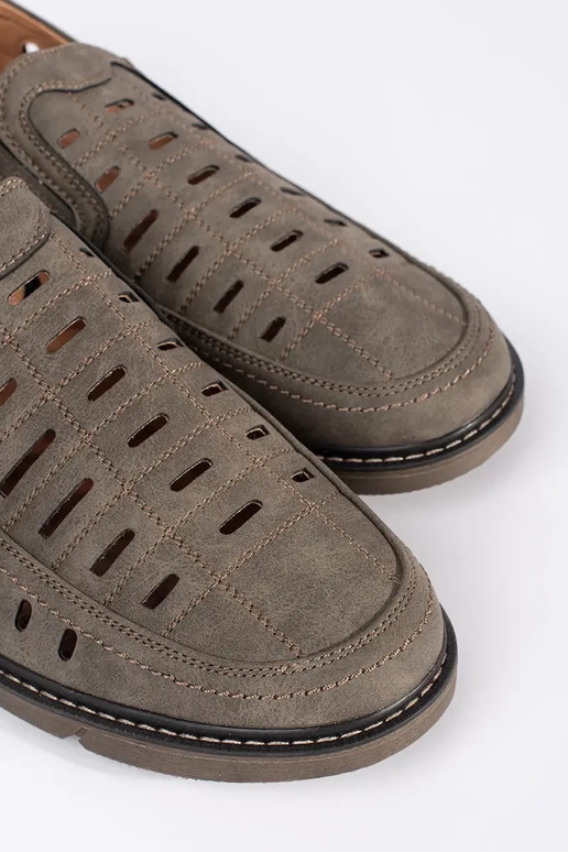Mocassins ajourés marron pour hommes