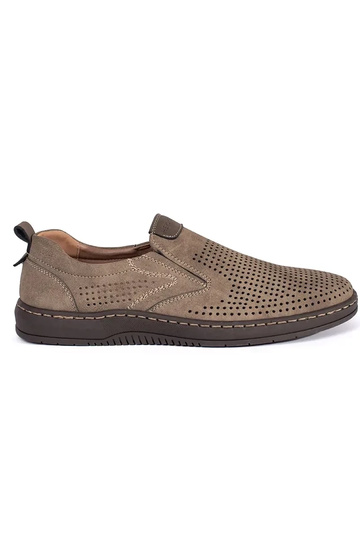 Mocassins ajourés homme beige