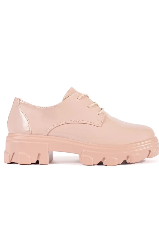 Bottines effet vernis avec plateforme