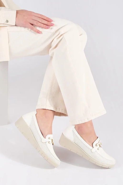 Bottines blanches à plateforme avec...