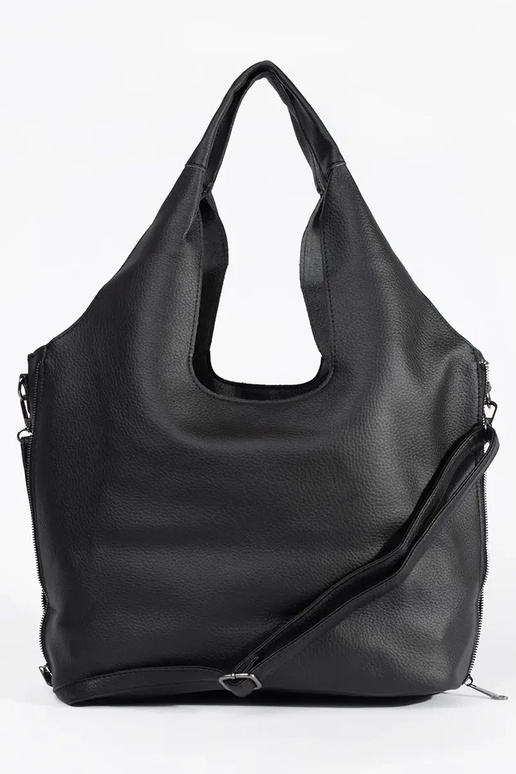Sac noir en simili cuir grande taille