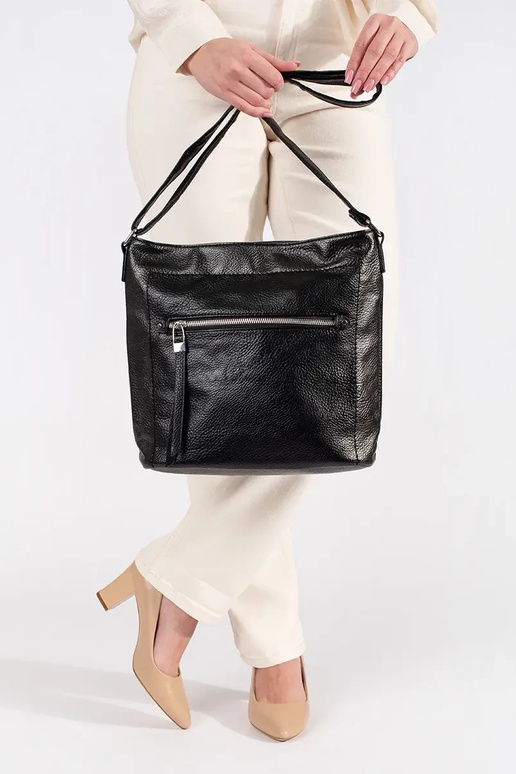 Sac noir avec bandoulière réglable