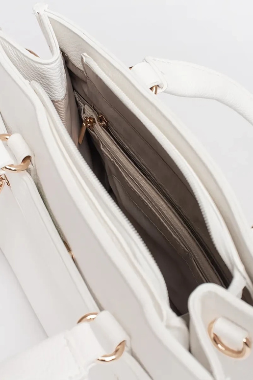 Sac blanc avec fermeture éclair Sac blanc avec fermeture éclair