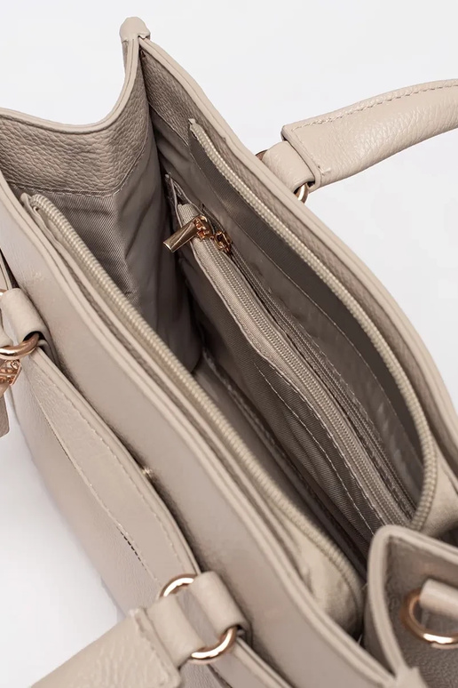 Sac couleur ivoire avec fermeture éclair