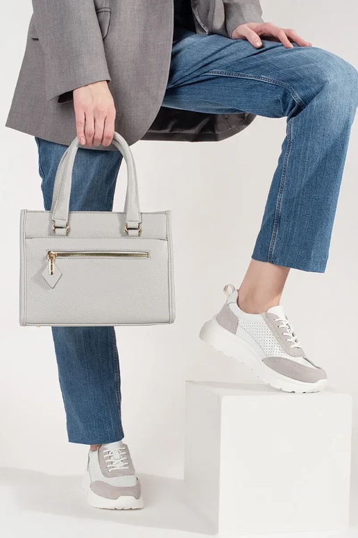 Sac avec fermeture éclair couleur grise Sac avec fermeture éclair couleur grise