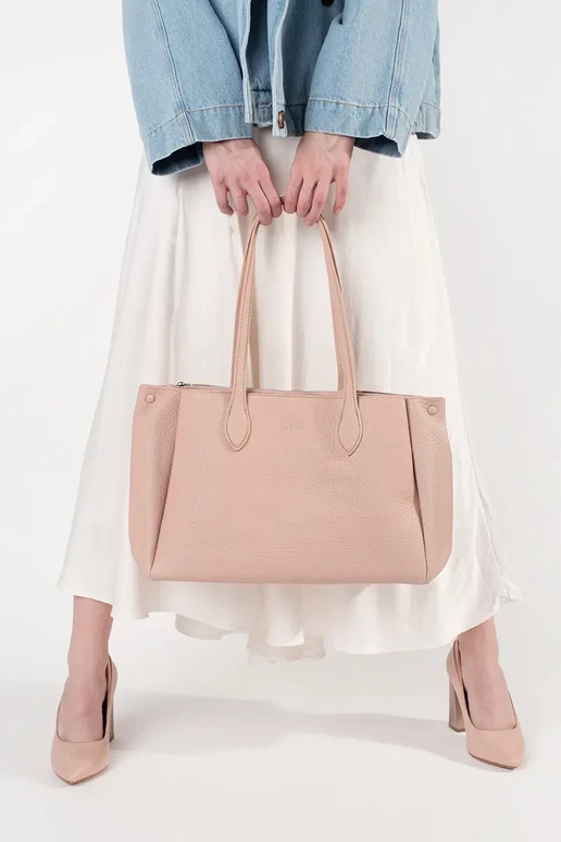 sac shopper en éco cuir rose