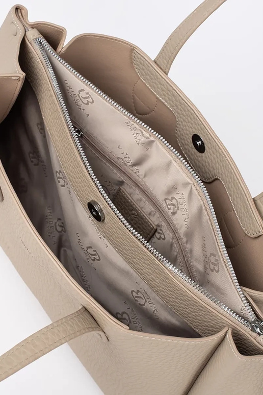 sac shopper en éco cuir couleur ivoire