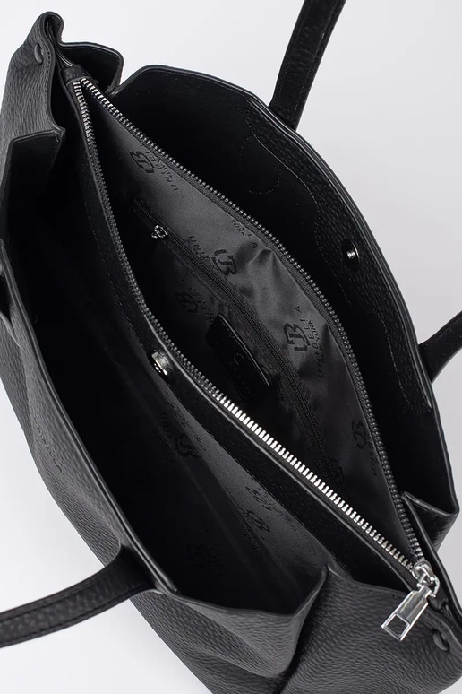 sac shopper en éco cuir noir