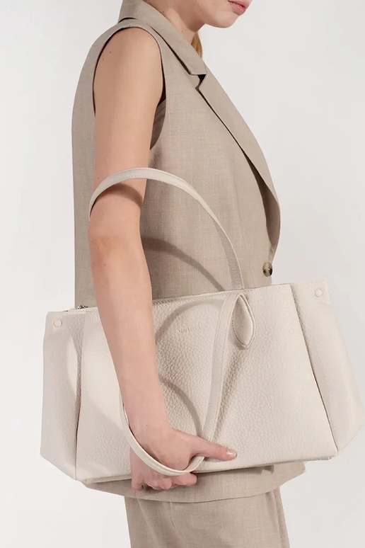 sac shopper en éco cuir couleur saumon