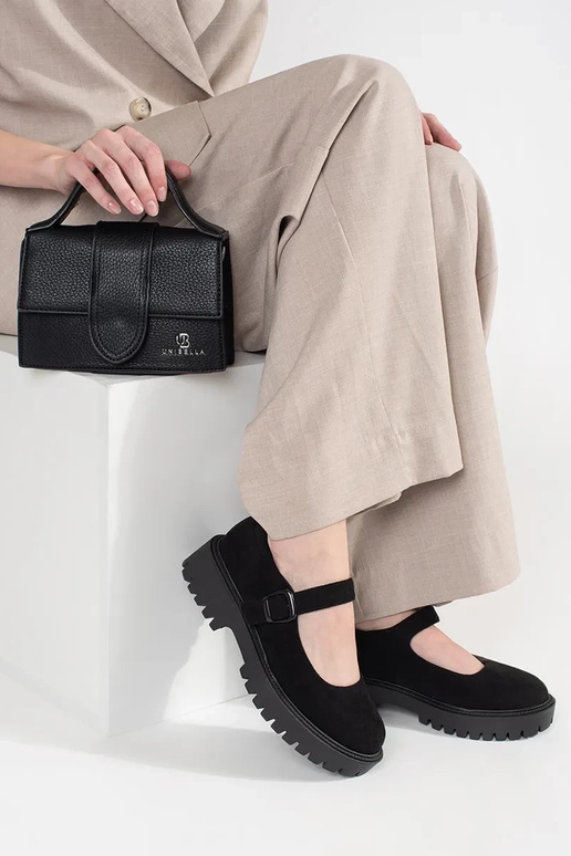 Mocassins en daim noirs avec plateforme Mocassins en daim noirs avec plateforme