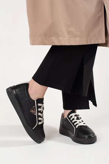 Baskets en cuir couleur... 2