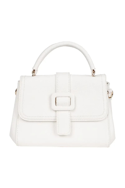 Petit sac blanc avec des éléments dorés