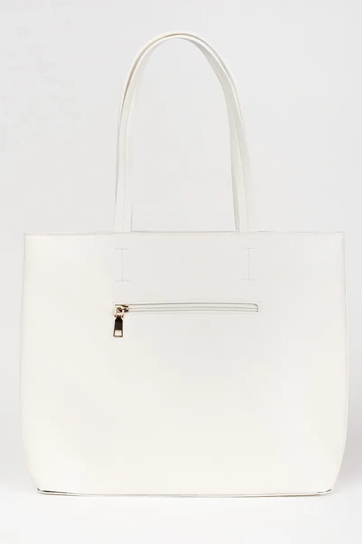 Grand sac fourre-tout blanc avec clous