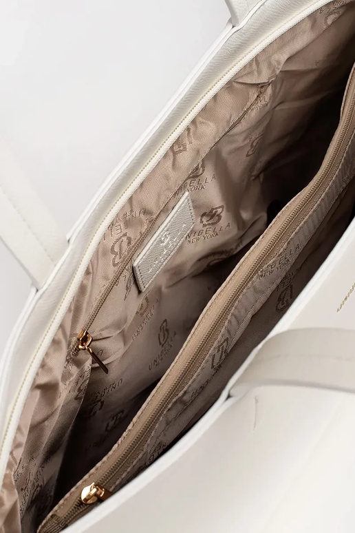 Grand sac fourre-tout blanc avec clous