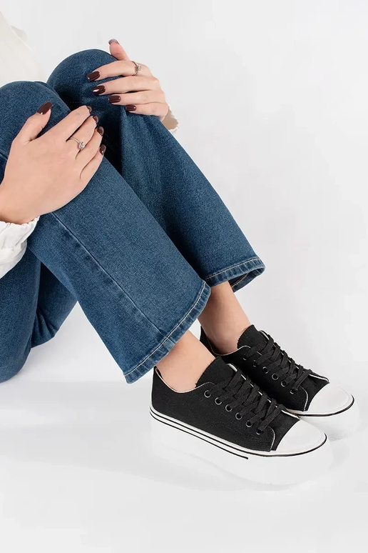 Baskets classiques pour femmes noires...