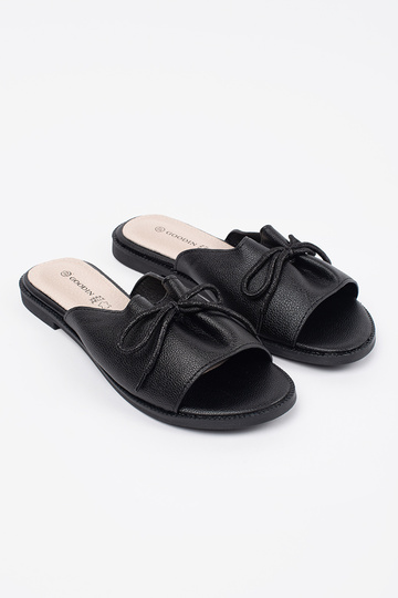 Chaussons noirs avec nœud 2