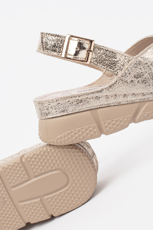 Sandales plates dorées pour femmes Sandales plates dorées pour femmes