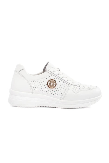 baskets blanches en cuir...