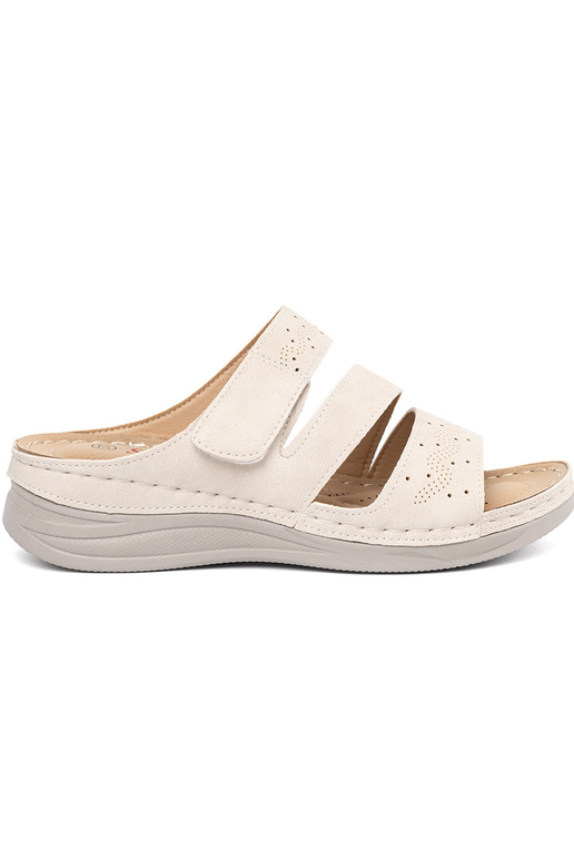 Chaussons à plateforme basse sable vif