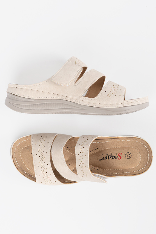 Chaussons à plateforme basse sable vif