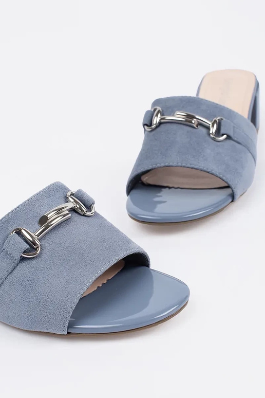 Chaussons bleus à talons hauts Sergio... Chaussons bleus à talons hauts Sergio...