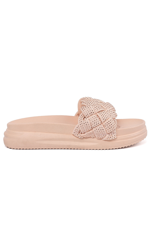 Chaussons avec cristaux roses Chaussons avec cristaux roses
