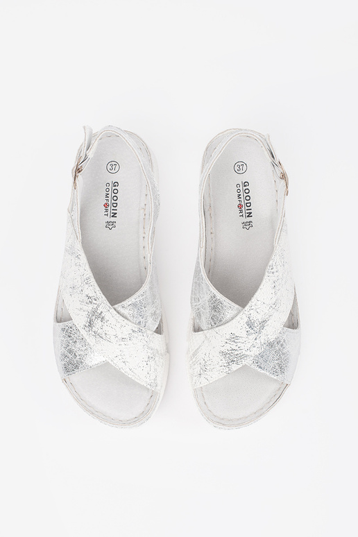 Sandales plates blanches